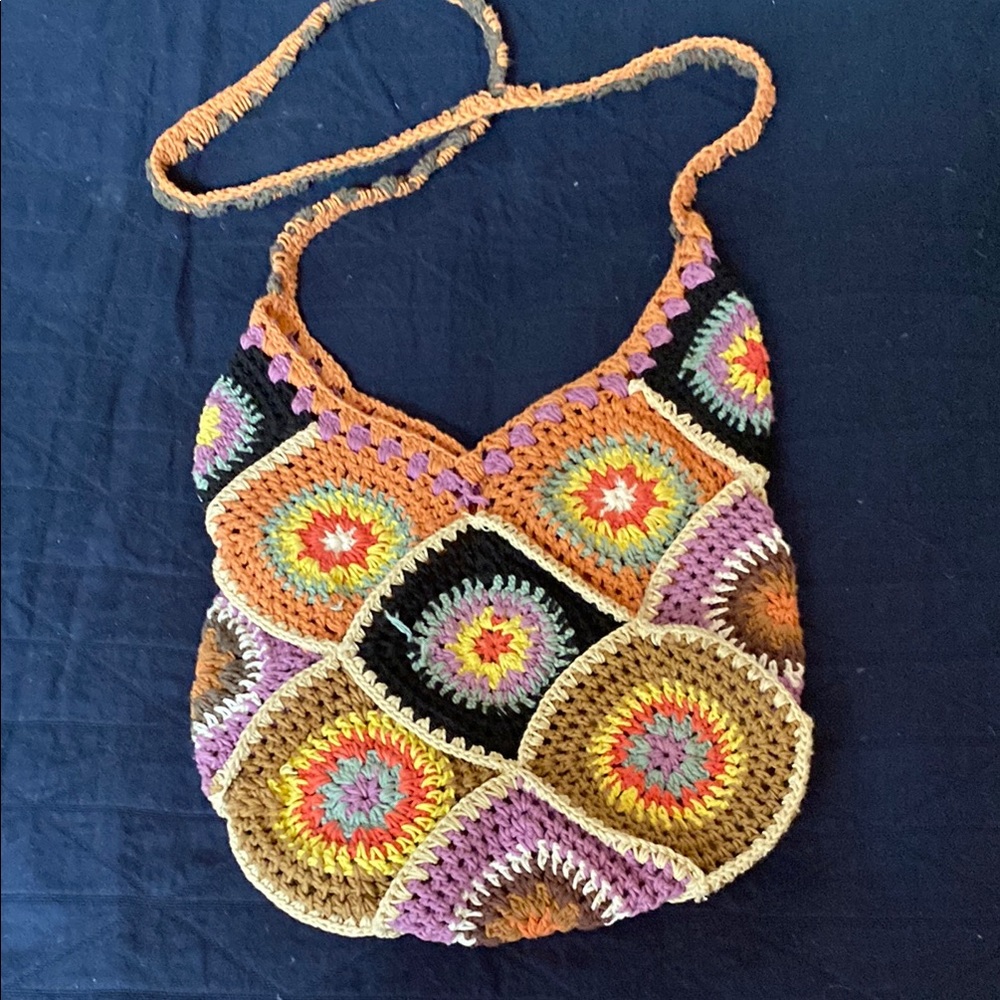 Colorful Crochet Shoulder Bag